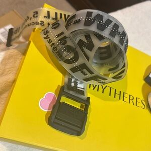 Irregular te brand plastic belt